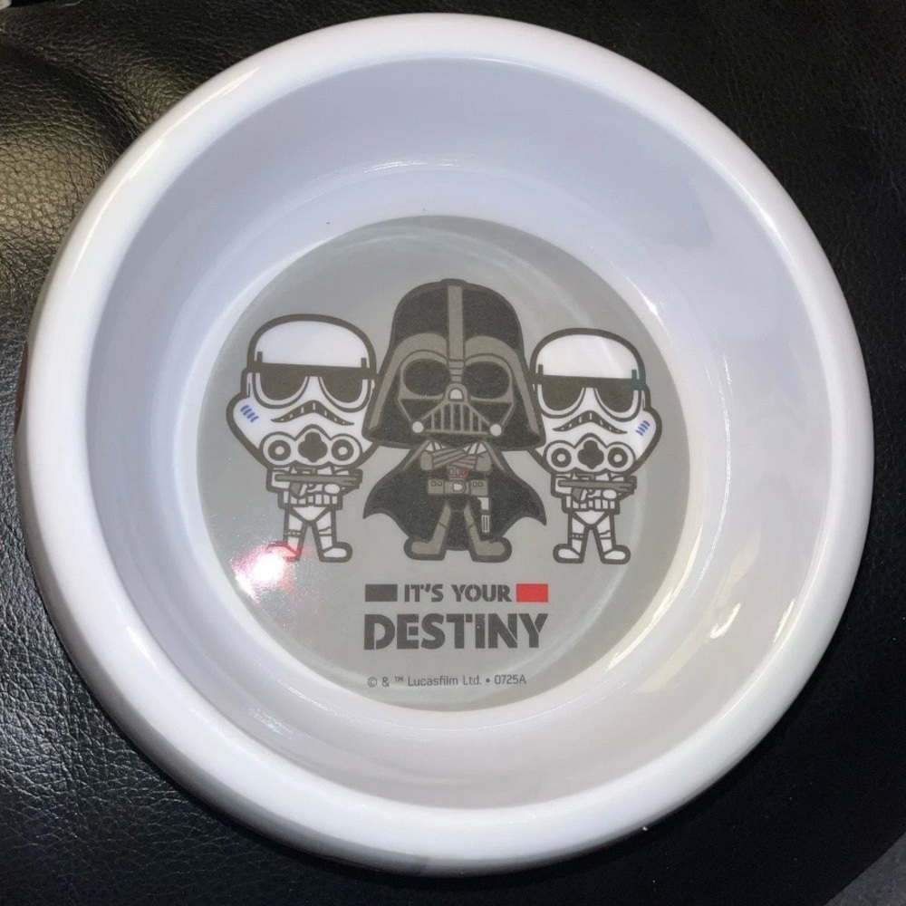 Star Wars White Pet Bowl with Logo